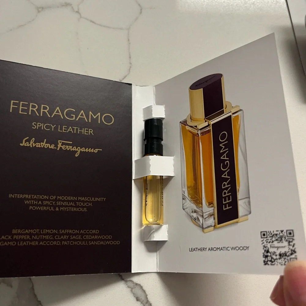 Salvatore Ferragamo Spicy Leather FOR HIM .05 FL OZ SAMPLE SIZE PACK OF 6‎